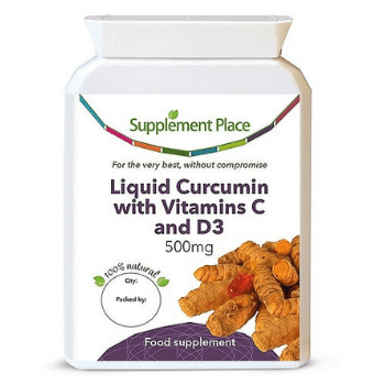 Supplement Place liquid curcumin with vitamin c and d3 supplement