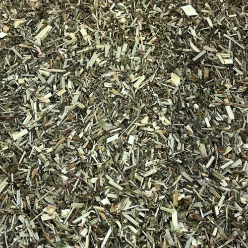 Cleanse lemongrass and peppermint tisane, loose, close up