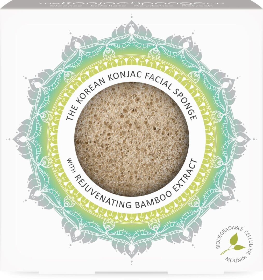 Konjac Facial Sponge | Rejuvenating, Anti-Ageing, Collagen-Boosting | Bamboo Extract