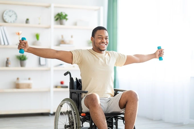 Exercises known as ‘chair cardio’ or ‘chair yoga’ can be beneficial for those who have limited movement