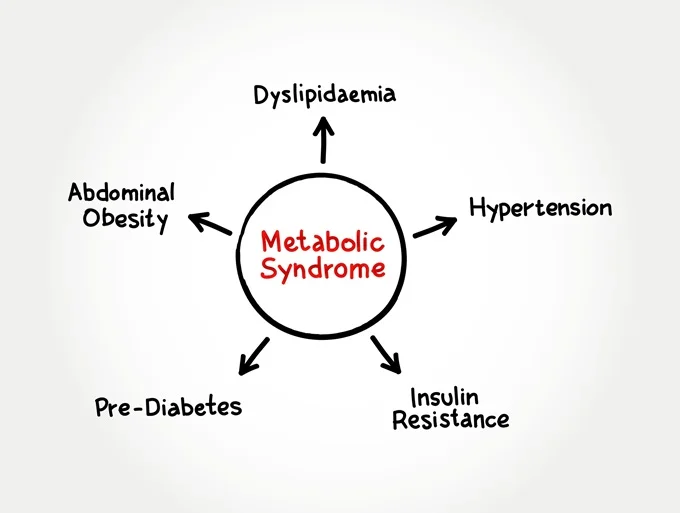 The Risks of Metabolic Syndrome include hypertension, insulin resistance and pre-diabetes