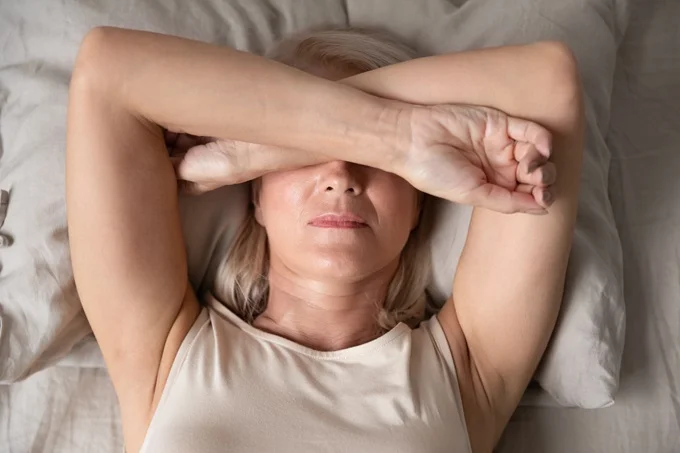 Menopause can cause insomnia and fatigue.