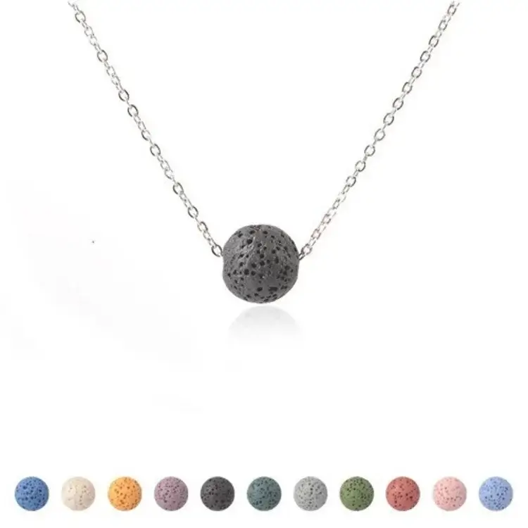 Lava stone necklace in 12 colours
