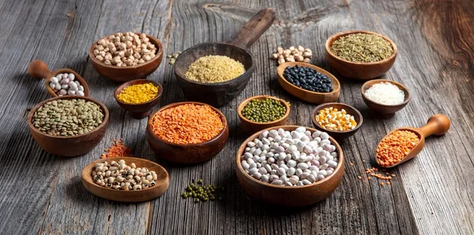 Beans, peas and lentils can provide essential minerals and vitamins.