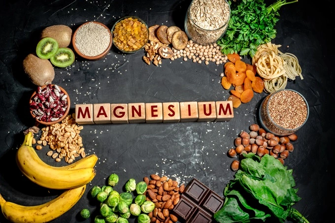 Foods containing magnesium include oily fish, tofu and dark chocolate.
