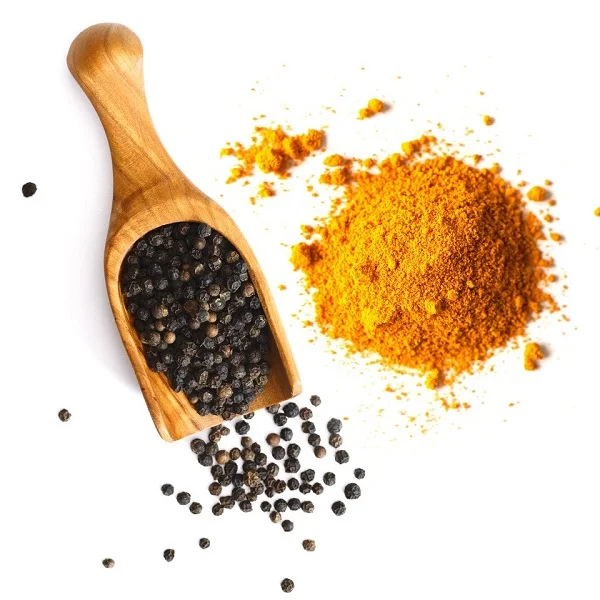 The addition of Piperine gives a greatly enhanced absorption of curcumin