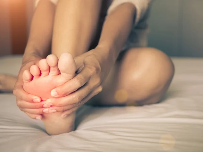 Cramp in the toes or foot can be caused by a number of reasons.