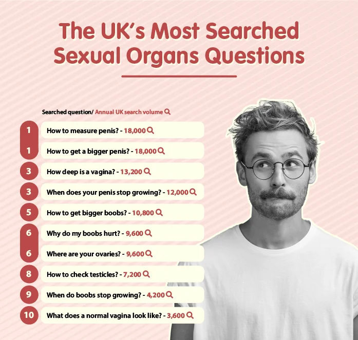 The UK's most searched sexual organs questions.