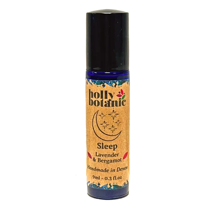 Sleep pulse point oil by Holly Botanic. Essential oils blended with sunflower oil to relax and encourage a deep sleep.