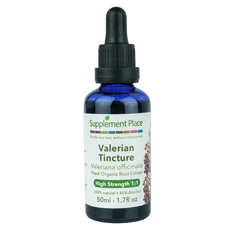 Valerian Tincture for Sleep. Fresh, organic root extract, high strength 1:1, 45% alcohol. 50ml Bottle