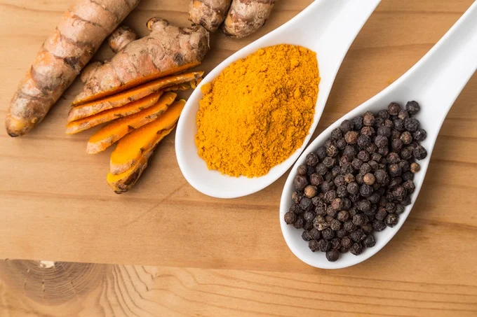 It was discovered that the addition of piperine, the active ingredient of black pepper, gave a twenty-times increase in bioavailability when taken along with curcumin.