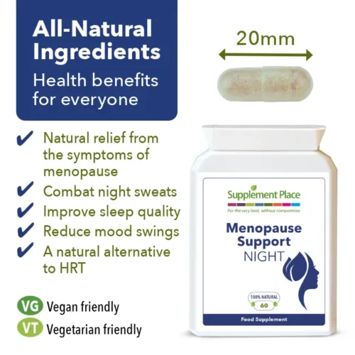 Menopause Support Night Capsules Benefits Image.