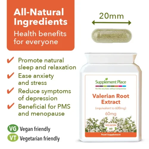 Valerian Root Capsules Benefits Image.